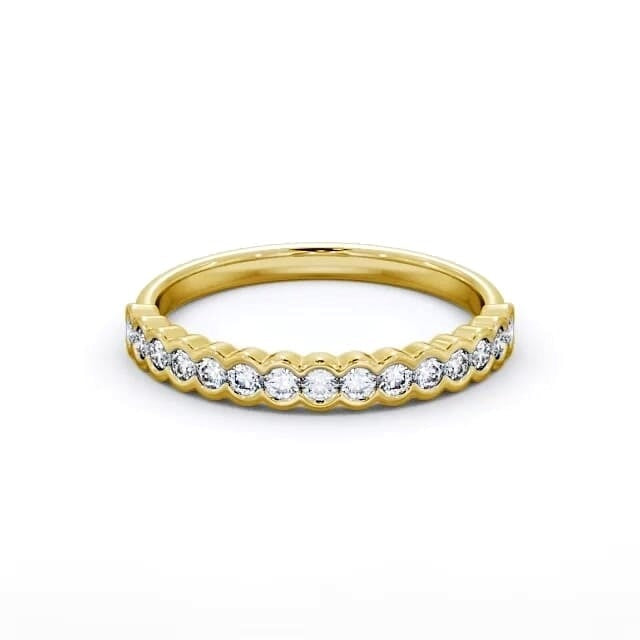 Isla Half Eternity Round Lab Diamond Open Bezel Setting Ring